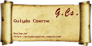 Gulyás Cserne névjegykártya